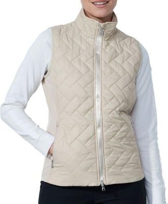 Daily Sports Bonnie Padded Womens Golf Vest in Raw Beige at Nordstrom, Size Medium