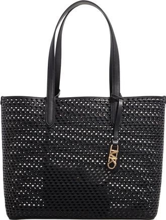 Michael Kors Zwarte Koeienhuid Leren Shopper Tas - Dames - Shoppers - Zwart - ONE Size - Tassen