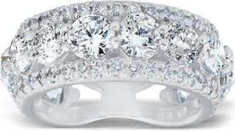 Pompeii3 7 Ct Diamond 3/4 Eternity Ring 14k White Gold Womens Stackable Wedding Band