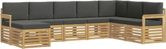 vidaXL Conjunto De Sof&aacute;s De Exterior 8 Uds. Blanco Y Antracita Vidaxl
