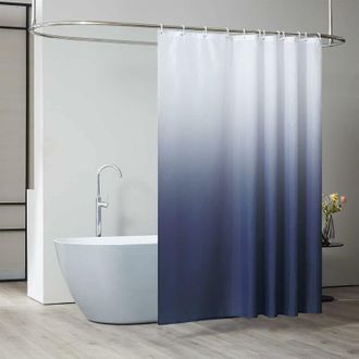 OEM Cortina De Ducha De 240 X 200 Cm Con 16 Ganchos, Ancha Y Con Peso, Resistente Al Moho, Gris Oscuro, Impermeable, Cortina De Ducha De Ba&ntilde;o De Gran Tama