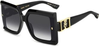 Dsquared2 D2 0185/G/S Asian Fit 807/9O Womens Sunglasses Black Size 64