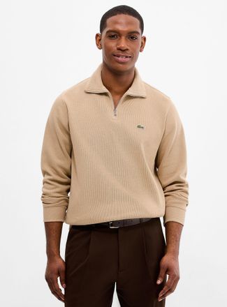 Lacoste Mens Zippered mock-neck sweatshirt