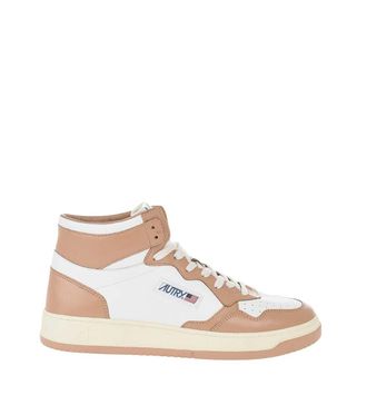 Autry Brown Leather High-Top Sneakers