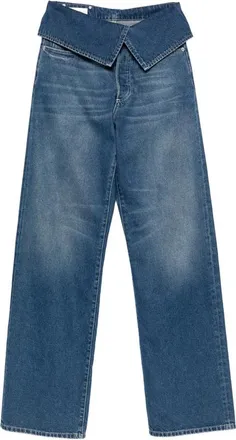 Dries Van Noten Fold-over Wide-leg Jeans