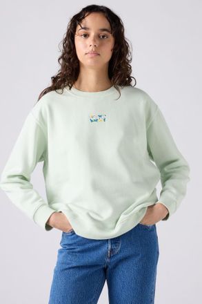 Levi's Sudadera de cuello redondo de diario - Mujer - L - Azul / Pale Daisy Batwing Crew Pale Blue