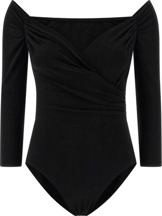 Norma Kamali Dames, Tops, Zwart, Maat: M Poliester