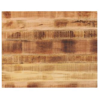 Berkfield Home Table Top 90x80x2.5 cm Rectangular Solid Wood Rough Mango in Brown