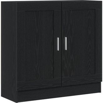 vidaXL Book Cabinet Black oak 82.5 x 30.5 x 80 cm Engineered wood Vidaxl