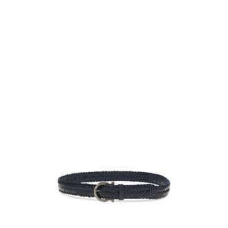 Ferragamo Braided Calf Leather Belt - Blue