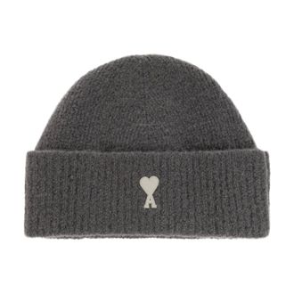 Ami Accessoires, Heren, Grijs, ONE Size, Wol, De Coeur Alpaca Muts