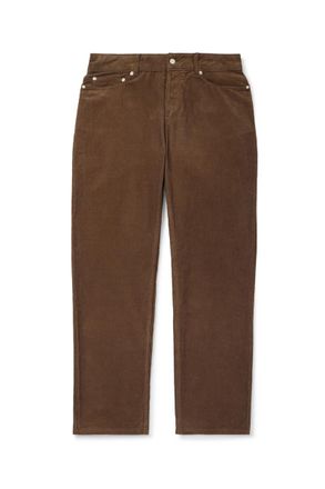 Officine Générale James Slim-Fit Straight-Leg Cotton-Corduroy Trousers