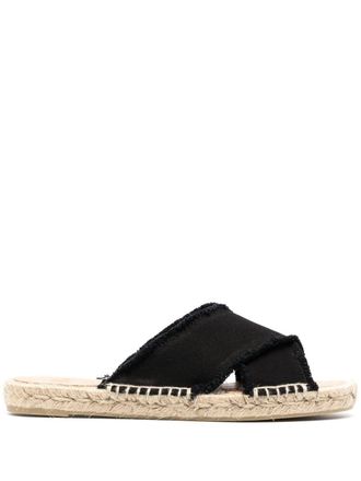 Castaner Espadrilles met gekruist bandje - Zwart