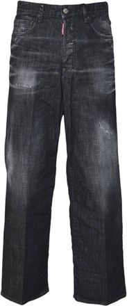 Dsquared2 Straight-Leg Black Jeans With Vintage Wash