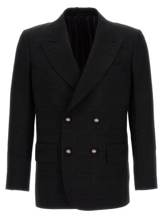 Etro Black Virgin Wool Mens Blazer