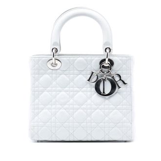 Dior Pre-owned Dior Medium Lambskin Cannage Lady Dior 4TBV6E2N375DYDGF