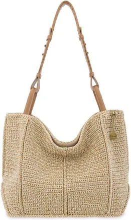 The Sak Los Feliz Medium Crochet Tote Bag in Bamboo Static at Nordstrom