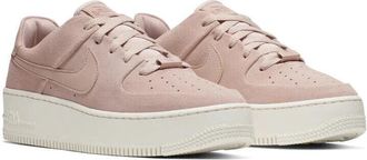 Nike Air Force 1 Sage Low AR5339-201 Sneakers Womens Beige Platform Shoes TF1686