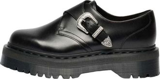 Dr. Martens (WMNS) Dr. Martens Retro Monk Quad Tumble Leather Strap Shoes Black 43377001