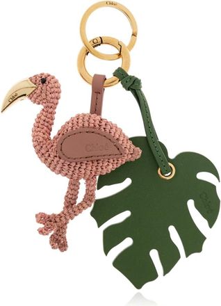 Chlo&eacute; Bag Accessories, female, Multicolor, Size: ONE SIZE Symbols Flamingo Keychain