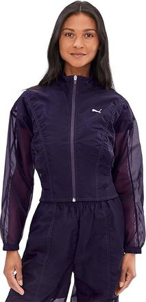 Puma Dare To Oversized Woven Jacket Womens Jacket Deep Plum : LG, Nylon
