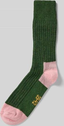 Unio Hamburg Socken mit Kaschmir-Anteil in Gruen, Gr&ouml;&szlig;e 36-38