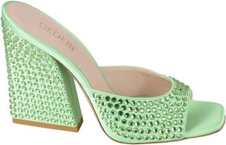 Gedebe Elegante Satijnen Clutch Tas - Dames - Muiltjes - Groen - 36 EU - Satijn - Schoenen