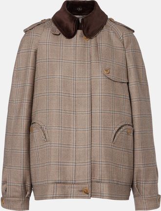 Blaz&eacute; Milano Blaz&eacute; Milano Chausie checked virgin wool jacket