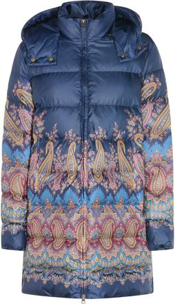 Etro Coats Blue And Green-Donna