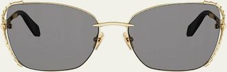 Bulgari Serpenti Viper 56mm Butterfly Sunglasses