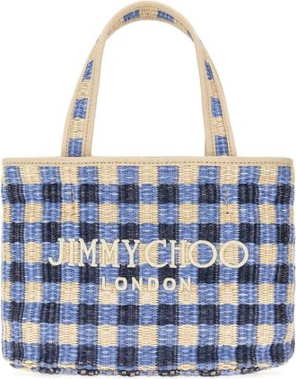 Jimmy Choo London Tote Bags, female, Blue, Size: ONE SIZE Beach Tote East-West Mini