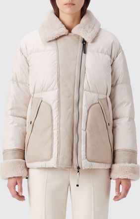 Parajumpers Short Quilted Down Jacket with Classic Shearling Collar
