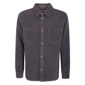 Les Deux Boucl&eacute; Overshirt - Heren - Casual Overhemden - Bruin - M - Wol - Overhemden