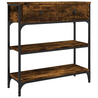 vidaXL Vidaxl - Mesa Consola Madera De Ingenier&iacute;a Roble Ahumado 72,5x25x75 Cm