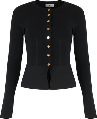 Elisabetta Franchi Dames, Truien, Zwart, Maat: M Viscose