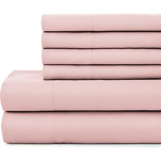 Southshore Fine Linens Vilano Springs Extra Deep Pocket Sheet Set in Pink at Nordstrom Rack, Size California King