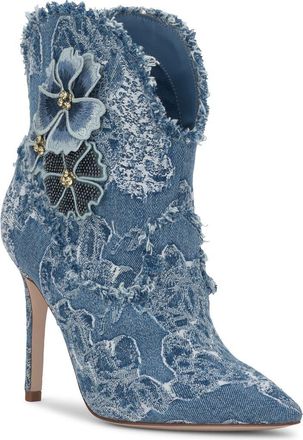 Jessica Simpson Plitee Pointed Toe Bootie in Medium Blue at Nordstrom, Size 5.5