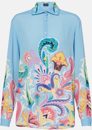 Etro Camicia in raso con stampa