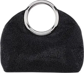 Nina Hannah Crystal Embellished Top Handle Bag in Black at Nordstrom