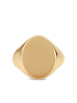 Maison Margiela oval-chevaliere ring - unisex - Silver - 8 - Gold