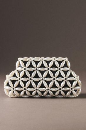 Dolce Vita Marlow Satin Pearl Clutch