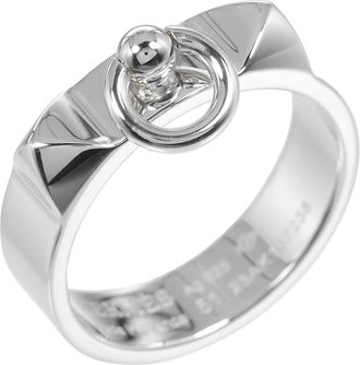 Herm&egrave;s Silver Silver 925 Band Ring (Pre-Owned)