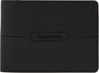 Piquadro Leren Portemonnee - Heren - Portefeuilles - Zwart - ONE Size - Leer - Accessoires
