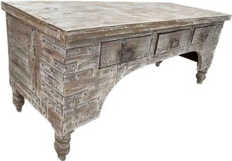 Wanderlust Deco Mueble bajo de madera artesanal 165-175x45x57h cm