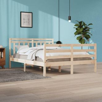 vidaXL Estructura De Cama De Madera Maciza 160x200 Cm Vidaxl