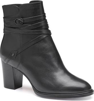 Johnston & Murphy Amy Bootie in Black Nappa Leather at Nordstrom, Size 6.5