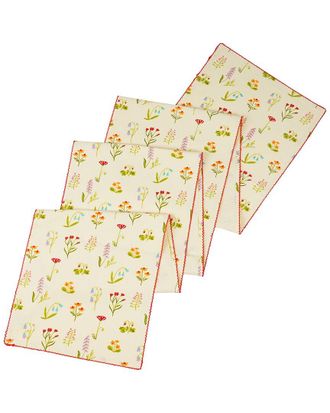 Tiramisu Spring Palette Block Print Cotton Table Runner