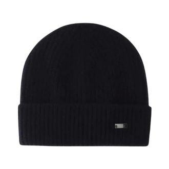 Herno Accessoires, Heren, Blauw, ONE Size, Pure Cashmere Beanie