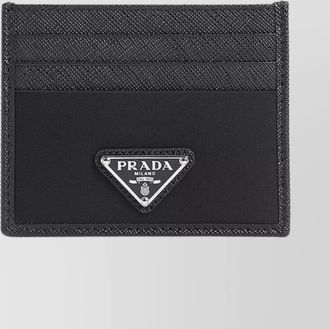 Prada re-nylon textured leather card holder