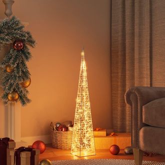 vidaXL Cono De Luz Led Decorativo Acr&iacute;lico Blanco C&aacute;lido 90 Cm Vidaxl